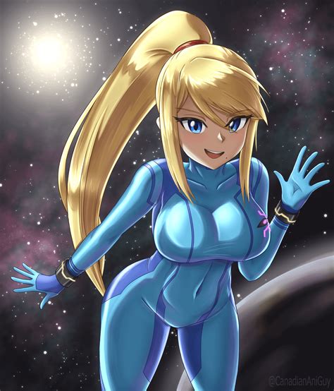 Samus In Space By Canadiananiguy Rmetroid
