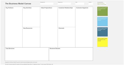 Business Model Canvas Template Word Excel Templates