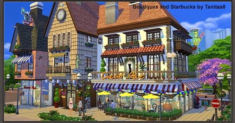 My Sims 4 Blog Boutiques And Starbucks By Tanitas8