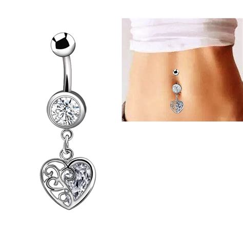 Fashion Sexy Dangle Belly Button Rings Navel Piercing Jewelry Titanium