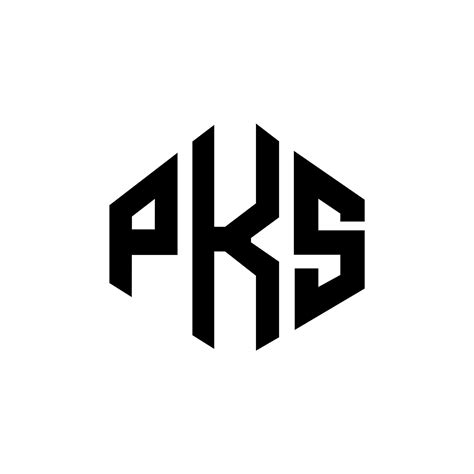 diseño de logotipo de letra pks con forma de polígono pks polígono y