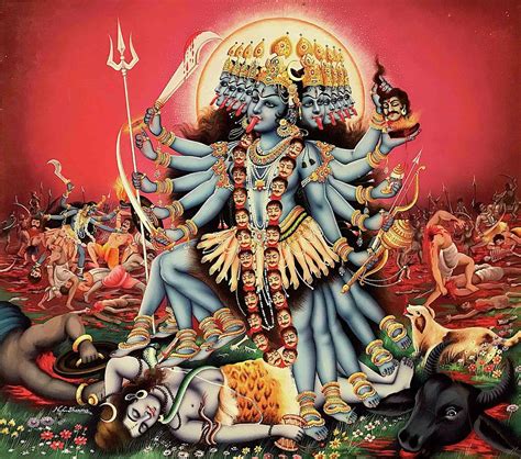 Maha Kali Painting By Vijayann Rajasabai Fine Art America