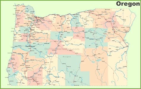Map Of Oregon Cities And Towns Virgin Islands Map