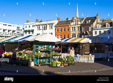 Market Square Cambridge England Stock Photo Alamy