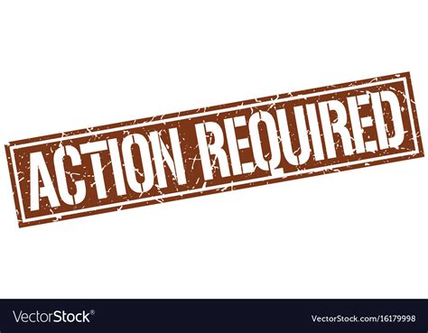 Action Required Square Grunge Stamp Royalty Free Vector