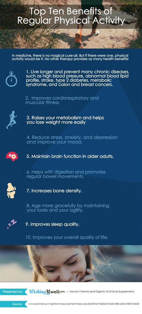 10 important health benefits of regular physical activity infographic