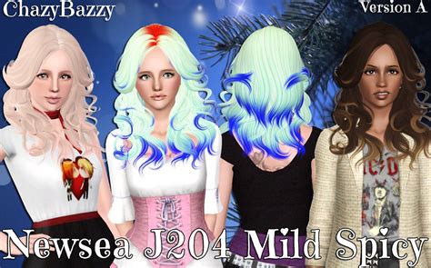 Newsea`s J204 Mild Spicy Hairstyle Retextured By Chazy Bazzy For Sims 3