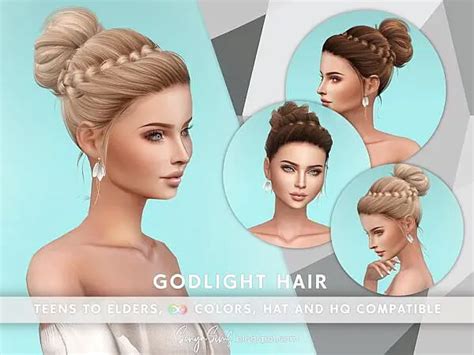 Godlight Hair Sonya Sims Sims 4 Hairs