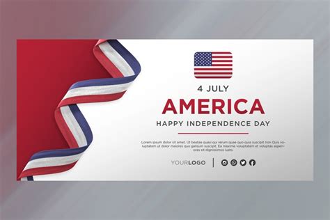 America National Day Celebration Banner