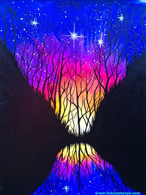 Celestial Mirror A Galaxy Painting Fully Guided Step By Step Acrylic