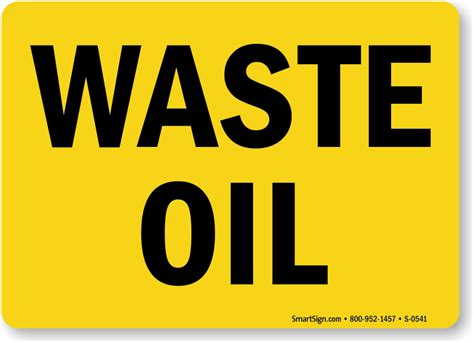 Waste Oil Hazardous Waste Sign Sku S Mysafetysign Com