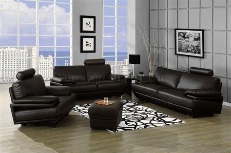 Modern Black Bonded Leather Sofa And Loveseat Set Woptions