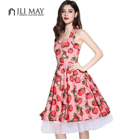Discover the latest fashion online. JLI MAY Party Vintage women summer Dress 50s Rockabilly ...