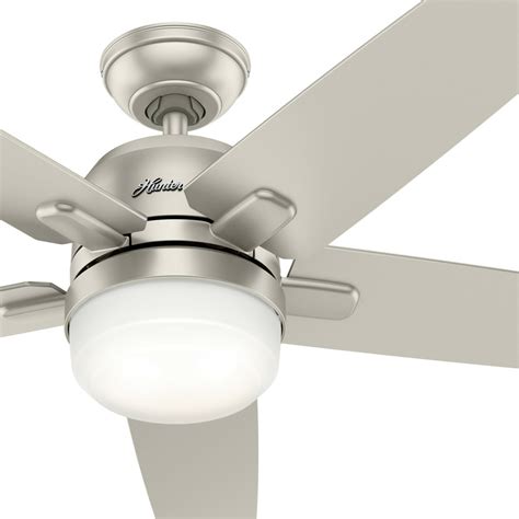 The wiring instructions for your new hunter fan differ slightly based on the type of wall switch and your fans control system pull chain remote hunter antique pewter 3 light ceiling fan light kit fitter model 99138 42 12 42 12. Hunter Fan 52 inch Contemporary Matte Nickel Ceiling Fan ...