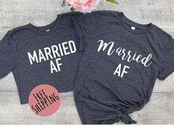 Married AF Shirts Wifey Hubby Shirts Honeymoon Shirts Wifey T Shirt