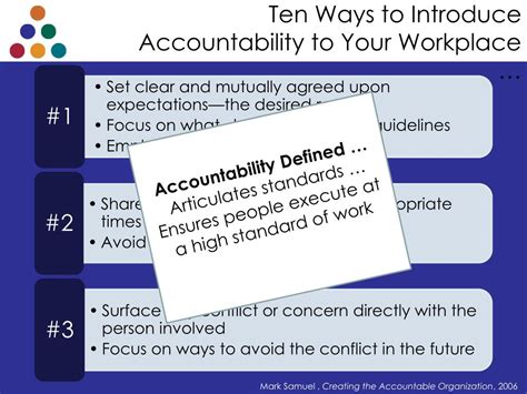 PPT Accountability In The Workplace A Managers Guide To High Standards Great Results