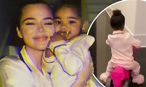 Khloe Kardashian Cuddles With Daughter True In Matching Light Pink Pajamas Amid Social