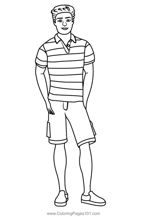 Ken From Barbie Life In The Dreamhouse Coloring Page For Kids Free