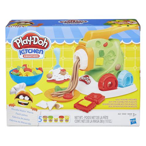 Play Doh Kitchen Creations Noodle Makin Mania Food Set With 5 Cans Of