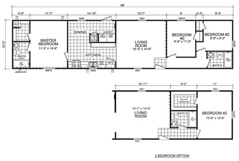 Single Wide Mobile Home Floor Plans Bedroom Viewfloor Co