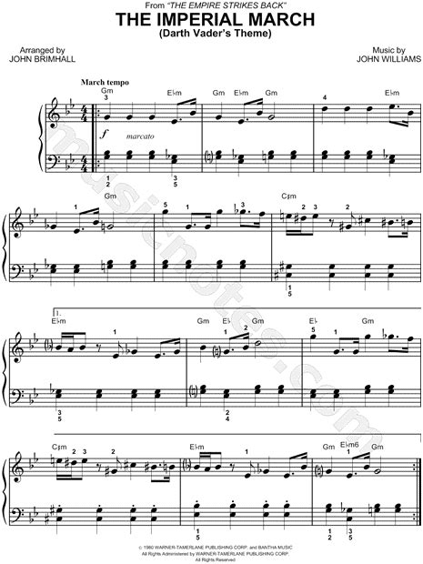 Image of star wars main theme piano letter notes. Free Star Wars "The Imperial March" Sheet Music | Clarinet sheet music, Star wars sheet music ...