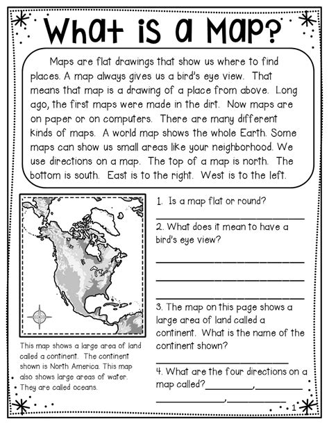 Types Of Maps Worksheet 2nd Grade