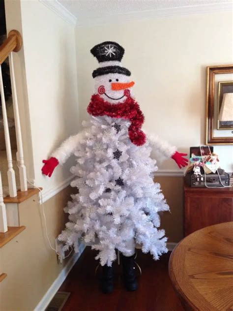 Make A Snowman Out Of A Christmas Tree Craft Projects For Every Fan