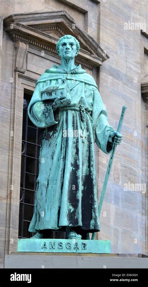 Statue In Copenhagen Denmark Depicting Saint Ansgar 801 865 Stock