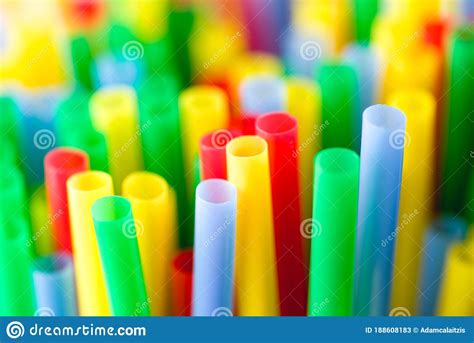 Many Colourful Plastic Straws Stock Image Image Of Bright Beverage
