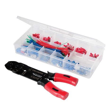 Silverline 457054 Crimping Tool Set And Assorted Crimps