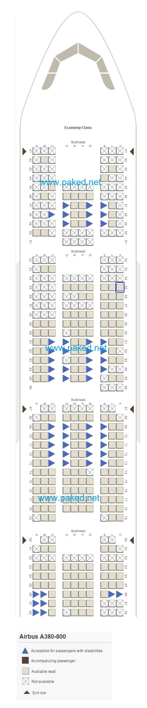 Seating Plan Airbus A380 800 Emirates