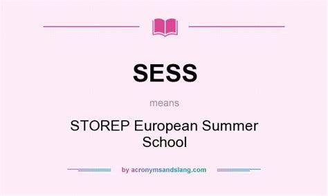Sess Storep European Summer School In Undefined By