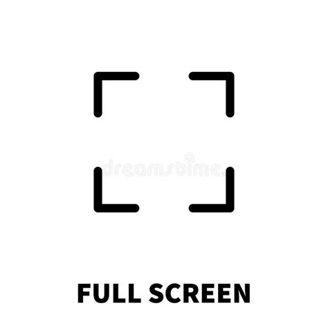 Full Screen Icon Or Logo In Modern Line Style Stock Vector