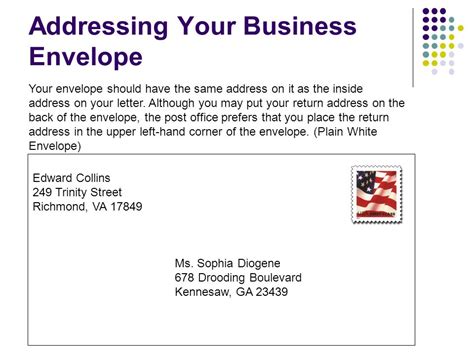 Your name and address in (l) top area of the envelope; Addressing An Envelope To A Business | scrumps