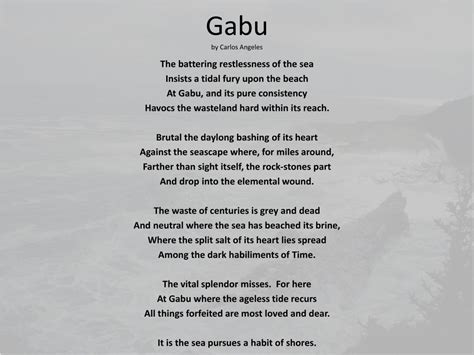 Insists a tidal fury upon the beach. PPT - GABU by Carlos Angeles PowerPoint Presentation, free download - ID:3129449