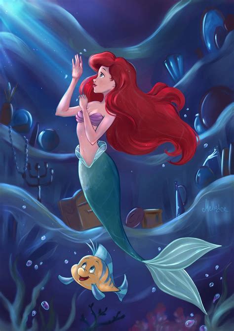 Part Of Your World By Mellodee On Deviantart Disney Fan Art Papel De Parede Da Disney Ariel