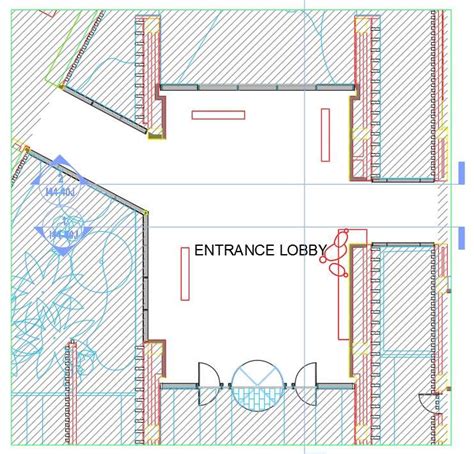 This Drawing Presenting About Entrance Lobby Enlarge Plan Download The