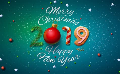 2019 New Year Merry Christmas 4K HD Desktop Preview | 10wallpaper.com