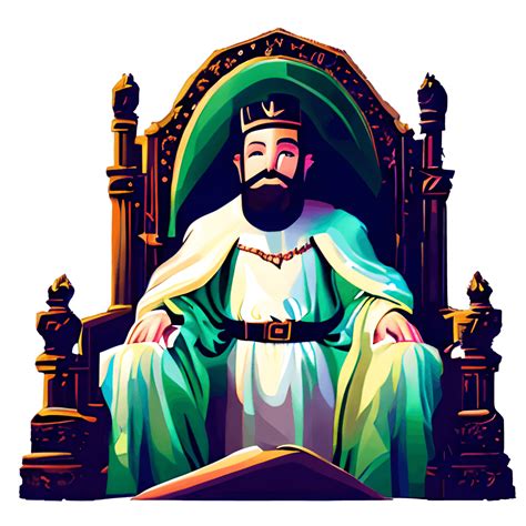 King David On His Throne · Creative Fabrica