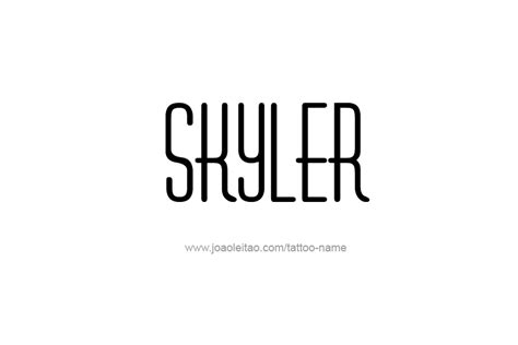 Skyler Name Tattoo Designs