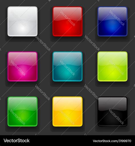 Colorful Buttons Royalty Free Vector Image Vectorstock