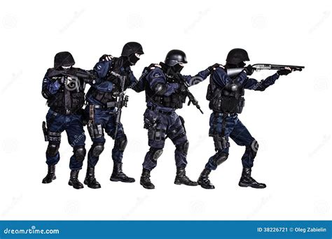 Swat Team In Action Stock Image Image Of Colorized Equipment 38226721
