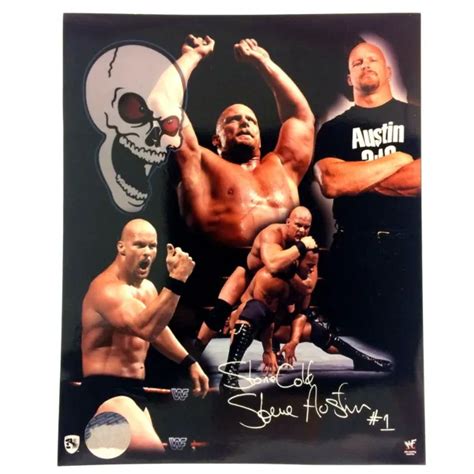 Vtg Wwf Wwe Stone Cold Steve Austin Collage Glossy 8x10 Officially Licensed 14 95 Picclick