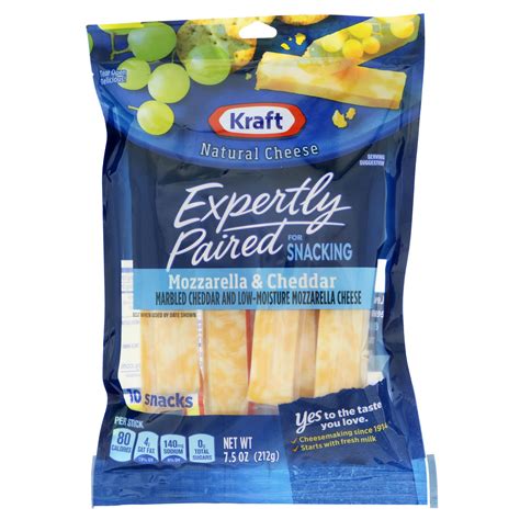 Kraft Mozzarella And Cheddar Cheese Sticks Shop Cheese At H E B