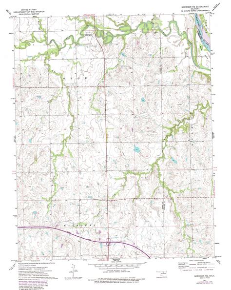 Morrison Ne Topographic Map Ok Usgs Topo Quad 36097d1