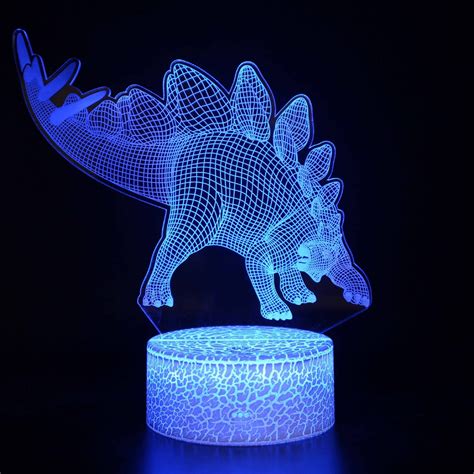 3d Dinosaur Series Night Light Led Lamps Seven Colors Touch Lamps With