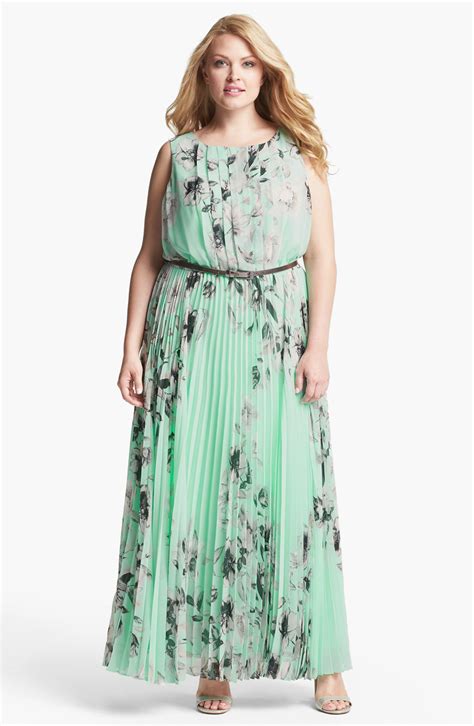 eliza j floral sleeveless print chiffon maxi dress plus size nordstrom