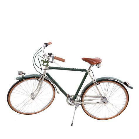 Mens Leather Covered Bicycle Tobacco And Green For Sale At 1stdibs