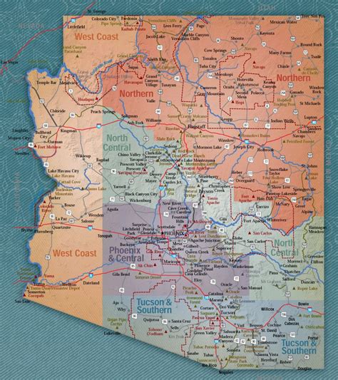 Map Of Arizona Arizona Map Map Travel