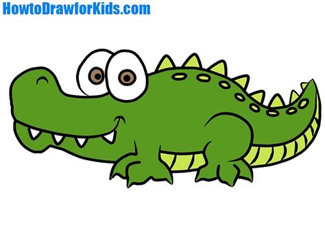 How To Draw Crocodile For Kids